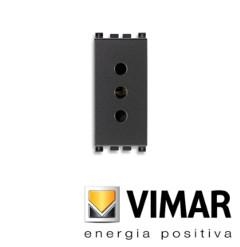 Presa 2P+T 10A Grigio